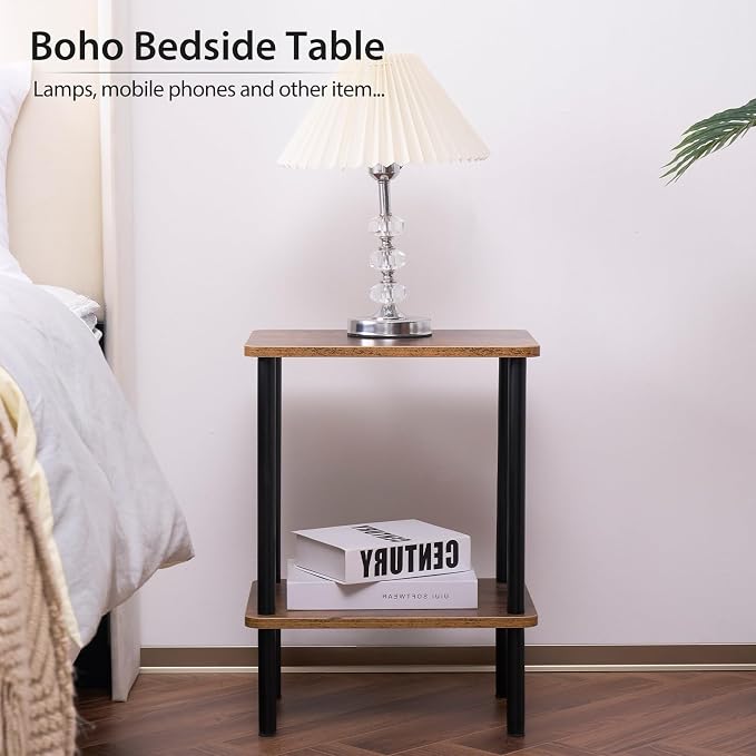 Apicizon 2 Tier End Table Set of 2, Small Side Table - Image 6