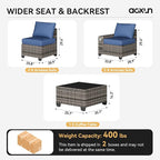 Aoxun 6-Piece Patio Sectional Sofa - Image 6