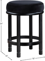 Meridian Furniture 977Black-C Monette Collection Art Deco Counter Stool - Image 3
