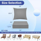 IASEAHK Outdoor Seat Cushion Set, Waterproof & Fade Resistant Patio Chair - Image 2