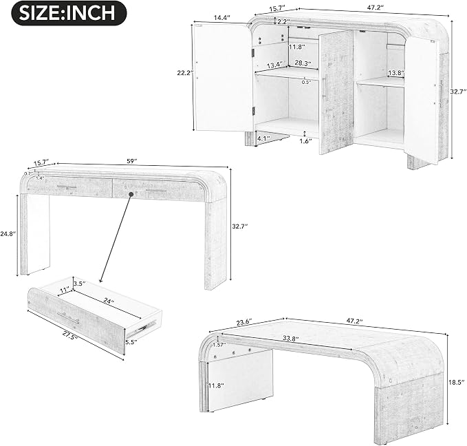 Vintage Silhouette Furniture Set - Image 6