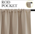 NICETOWN Blackout Curtains for Bedroom, 1 Pair, 42 by 45-inch, Window Treatment - Image 2