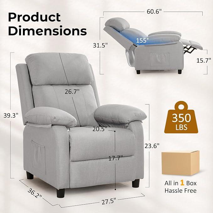 Korser Recliner Chair, Reading Chair - Image 2
