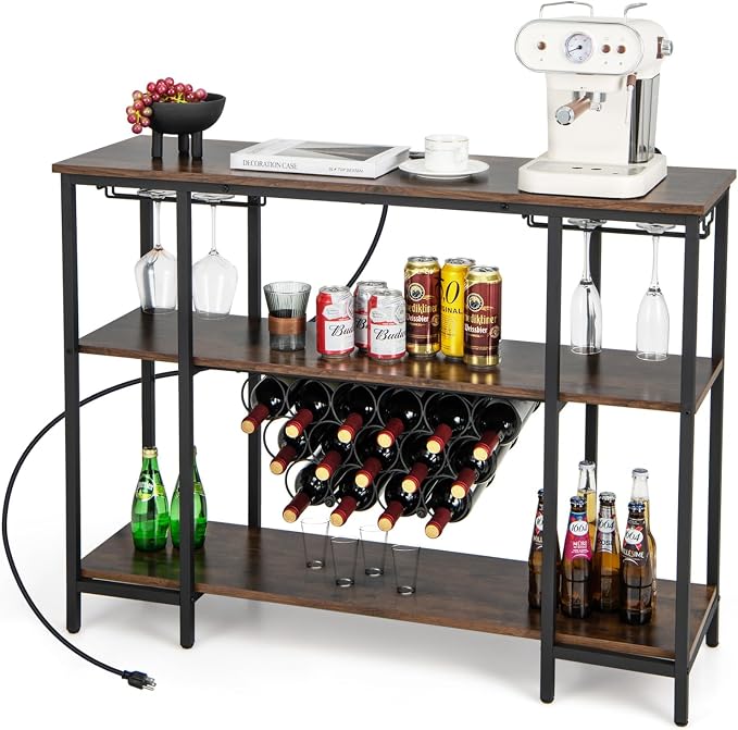 Giantex Wine Rack Freestanding Floor, Bar Cabinet by Giantex