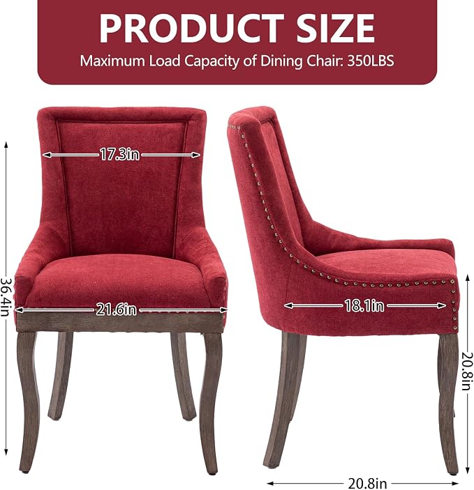 Modern Dining Chairs Set of 4, High Back Dining Chairs Side Chairs - Image 3