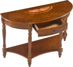 Solid Wood Semi-Circle Console Table - Image 4