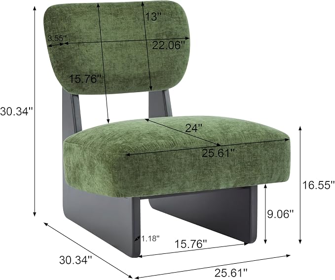 Accent Chairs Set of 2, Mid-Century Modern Chair - Image 2