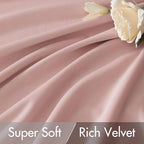 MIULEE Light Pink Velvet Curtains 52x84 inches Luxury Blackout Curtains | - Image 4