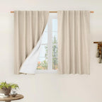 100% Blackout Short Linen Curtains by LAMIT
