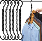 AMKUFO Hangers-Space-Saving 16 Pack Space-Saver, Plastic Magic Hangers by AMKUFO