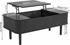 Fluted Lift Top Coffee Table - Image 2