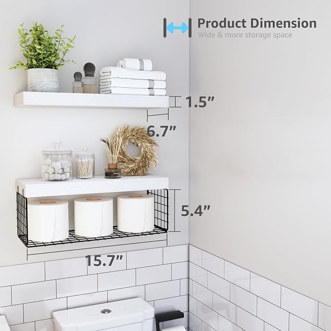 QEEIG Bathroom Shelves Over Toilet - Image 3