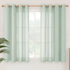 YoungsTex Short Linen Sheer Curtains 54 Inch Length by YoungsTex