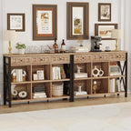 FATORRI Rustic 6 Cube Storage Organizer Bookshelf - Image 7