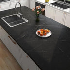 FunStick 24"x200" Matte Black Marble Contact Paper - Image 2