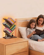 Godferyxin Bookshelf with Liting, Small Bookcase LED and Desktop Book Shelf - Image 3