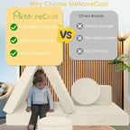 MeMoreCool Kids Play Couch, 8-Piece Modular Foam Sofa - Image 4