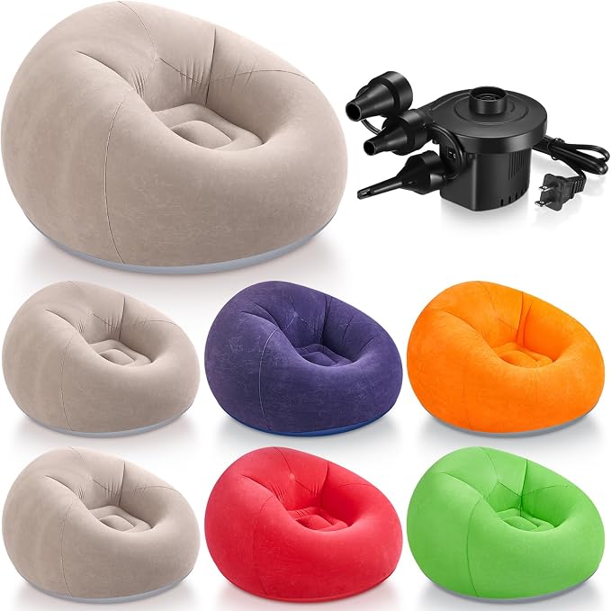 Realspring 6 9 12 Pcs Inflatable Bean Bag Chairs by Realspring