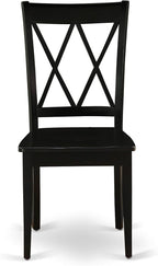 East West Furniture CLC-BLK-W Clarksville Dining Chairs - Image 4