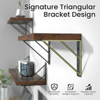 BAYKA 23-in Floating Wall Shelves, Rustic Wood Wall Shelves - Image 7