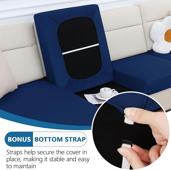 Milk Silk Couch Cushion Covers, Sofa Covers Washable - Image 4
