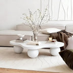 46" Cloud Coffee Table with 3 Ball Legs, Modern Irregular Center Table - Image 4