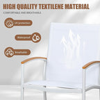 Shintenchi 3 Piece Outdoor Rocking Bistro Set, Textilene Fabric Small Patio - Image 3