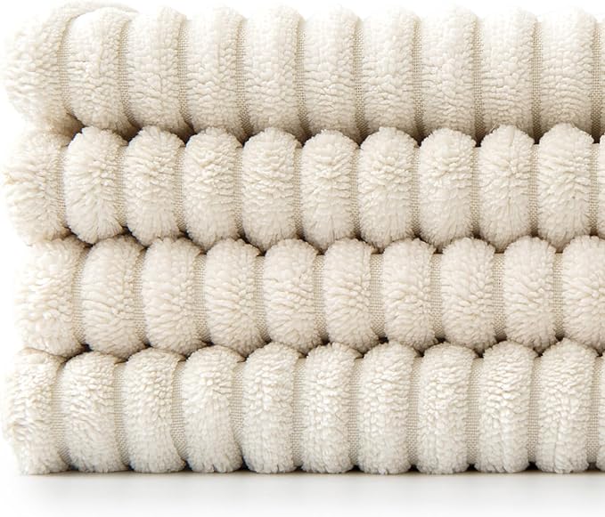 MIULEE Beige Throw Pillow Covers 18x18 Inch Set of 4 Boho Patchwork Cushion - Image 8