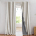 NICETOWN Alabaster Gray Vintage Linen 100% Blackout Curtains by NICETOWN