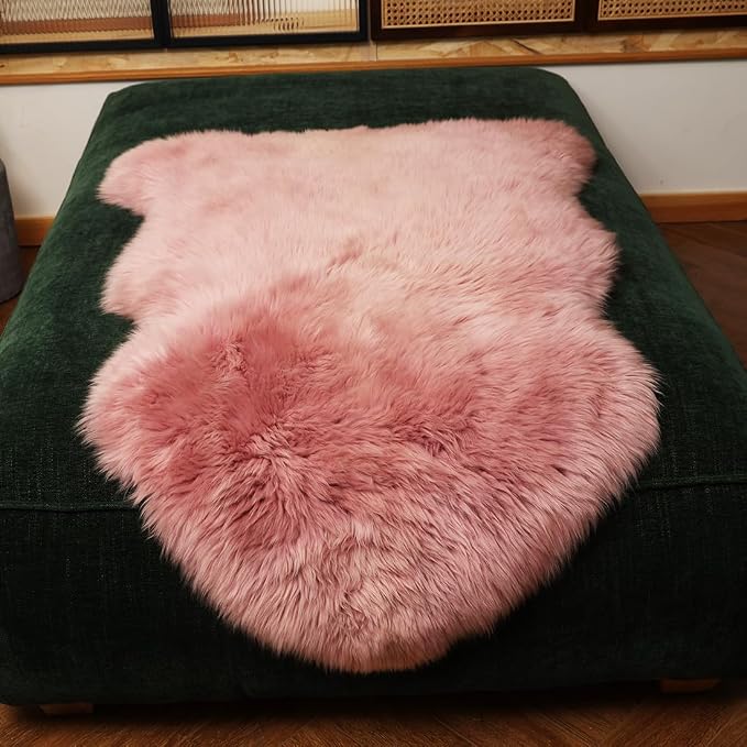 LLB Genuine Sheepskin Area Rug Wool Rug Fur Carpet Fluffy Shaggy Fur Rug - Image 2