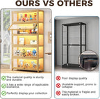 Display Cabinet with Acrylic Glass Doors 67.7'' Tall Curio Cabinet - Image 5