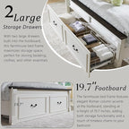 Aitjunz Farmhouse Queen Size Bed Frame - Image 5