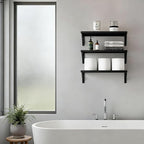 Fixwal Black Shelves for Wall, Wood Wall Mounted Floating Shelves for Bedroom - Image 6