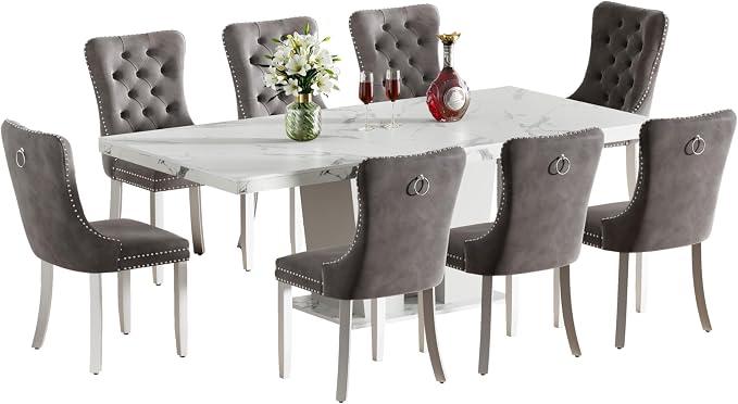 Henf 63"-79" Extendable Dining Room Table and Chairs Set - Image 9