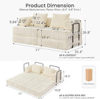 Korser Folding Convertible Sofa Bed, Corduroy Upholstered Boneless Couch - Image 2