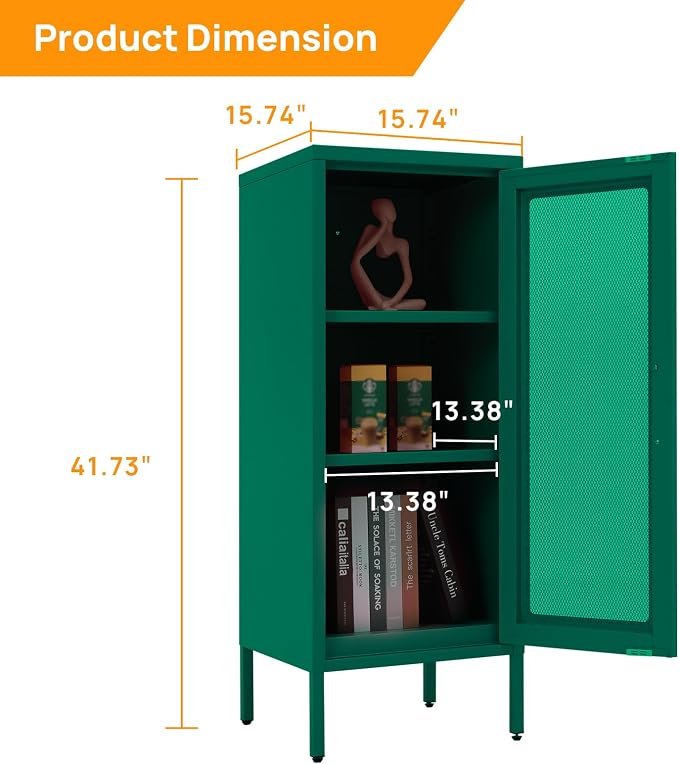 Slim Metal Storage Cabinet - Image 3