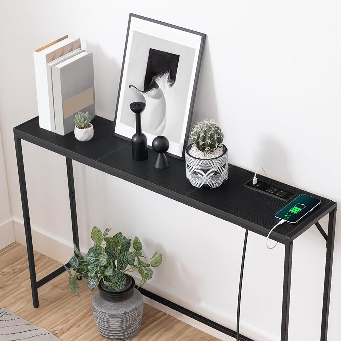 MAHANCRIS Console Table, Narrow Sofa Table, 43.3” Entrance Table - Image 8