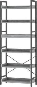 HCHQHS 6 Tier Bookshelf, Adjustable Industrial Bookcase, Vertical Tall Book by HCHQHS