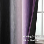 Black and Purple Ombre Blackout Curtains 63 Inch Length | Room Darkening - Image 5