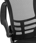 Flash Furniture Kelista Black Mesh Sled Base Side Reception Chair - Image 9