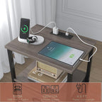 sthmec Nightstand with Charging Station, LED Night Stand Set of 2, Bedside - Image 4