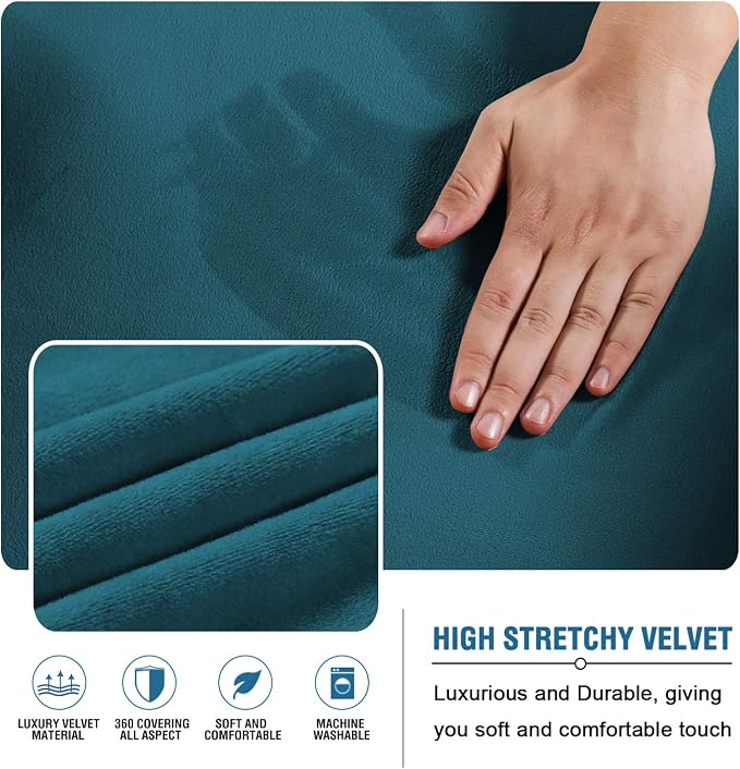 H.VERSAILTEX Real Velvet Futon Cover Armless Sofa Covers Sofa Bed Covers - Image 3