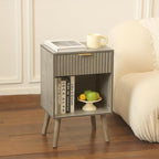 Fultyle Grey Wood Nightstand - Image 7