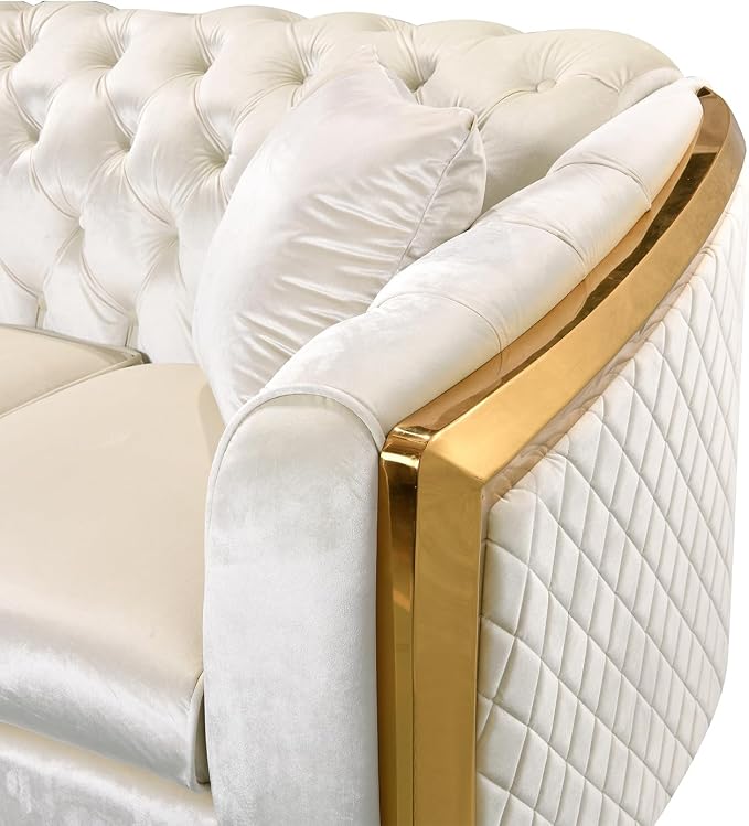 WinJoy 82.3 Inch Velvet Sofa Set - Image 7