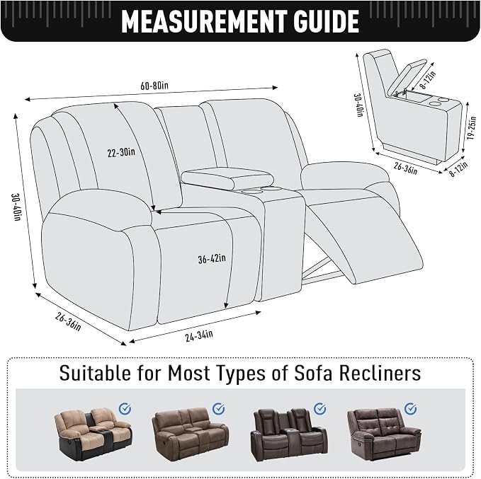 TAOCOCO Loveseat Recliner Cover - Image 5