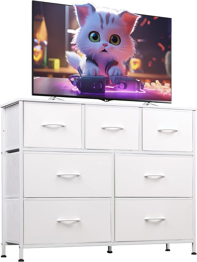 WLIVE 7 Drawer Dresser TV Stand, Dressers by WLIVE