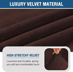 H.VERSAILTEX Armless Accent Chair Covers Thick Velvet Armless Chair Slipcovers - Image 5