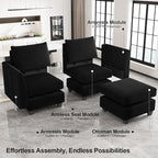 Belffin Oversized Modular Sectional Couch Sleeper Sofa - Image 4