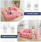 MAXYOYO Folding Sofa Bed, L-Shaped Convertible Sofa Bed - Image 6