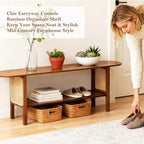 Tiita TV Stand with Storage for TVs up to 65'', Bamboo TV Console Entertainment - Image 5